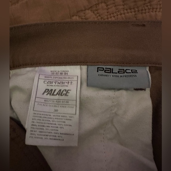 Palace x Carharrt WIP Hamilton Brown Double Knee pants - Picture 4 of 4